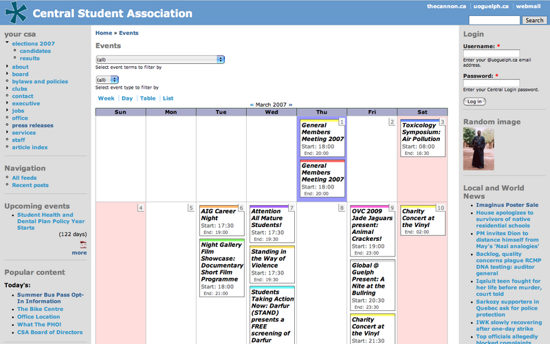 CSA Event Calendar