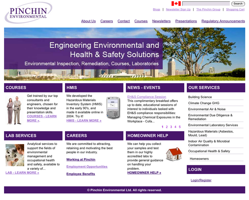 Pinchin Environmental: Engineering Environmental and Health & Safety Solutions